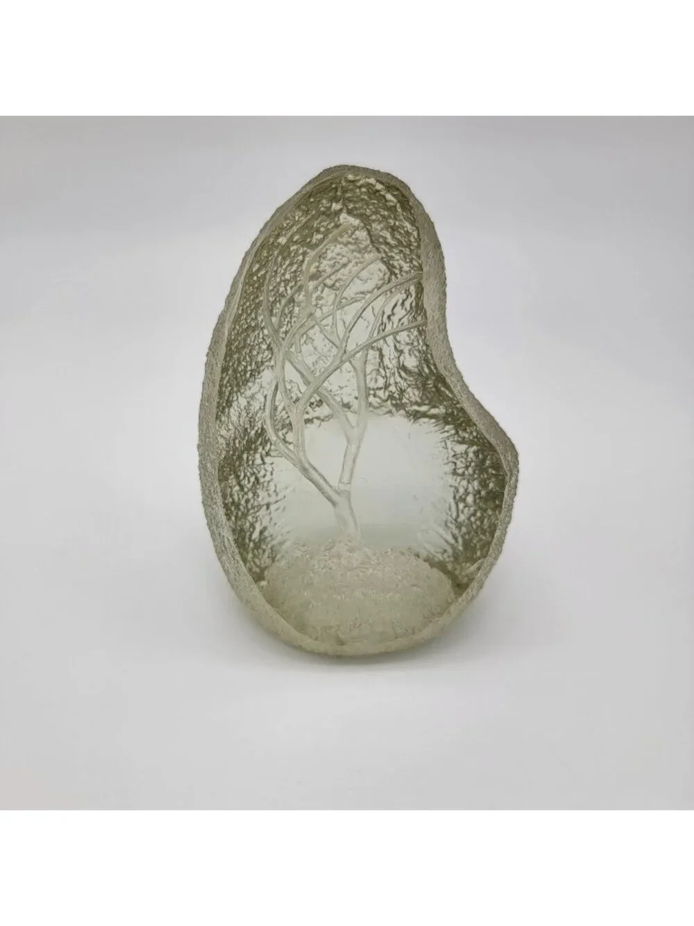 Vintage Carved Lucite Tree Nightlight Paperweight